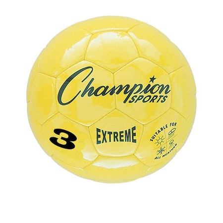 Champion Sports 3 Size Extreme Series Soccer Ball - Yellow CHSEX3YL